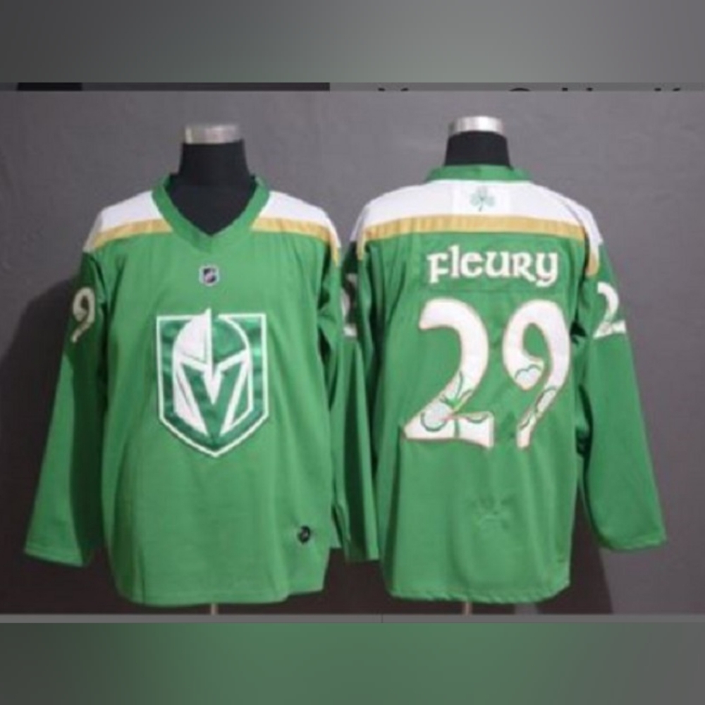 READ Vegas Golden Knights Adidas x Marc-Andre Fleury #29 St. Paddy S-3XL